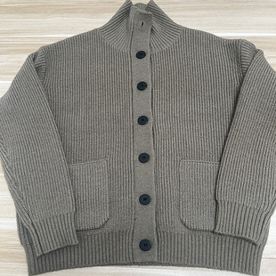 两色毛衣 高领开衫 2025秋冬新款 女式