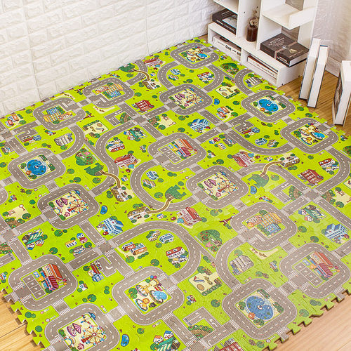 出口日本游戏拼接地垫城市道路