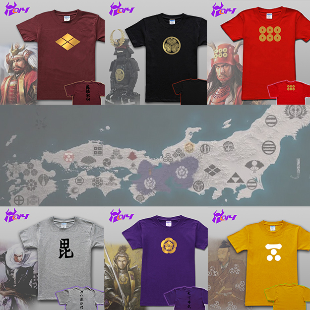 日本战国无双武田信玄真田信村织田信长石田三成家徽家纹男女T恤