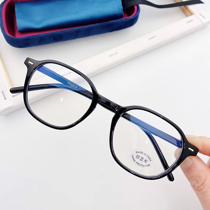 黑框眼镜学生近视复古防辐射