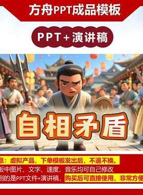 A-0007  《自相矛盾》成语故事PPT模板