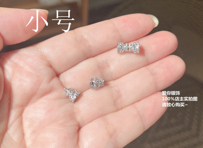 HIGH-END JEWELRY BUCKLES SILVER PLATED WHITE GOLD MICRO-SET DIAMONDS SMALL WAIST CONNECTING BUCKLES DIY ACCESSORIES PEARL JADE AND WILD BUCKLES