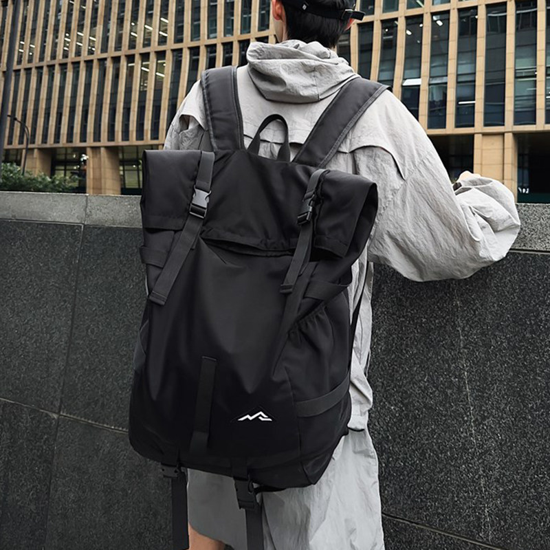 男士双肩包大容量旅行背包男款休闲运动大学生书包工装防水篮球包