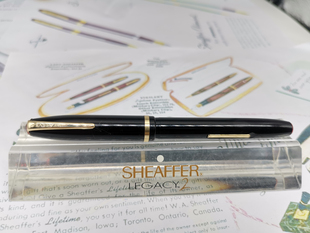 3843 好品级 稀有WEAREVER 真力时红顶珠14K明尖金笔 F