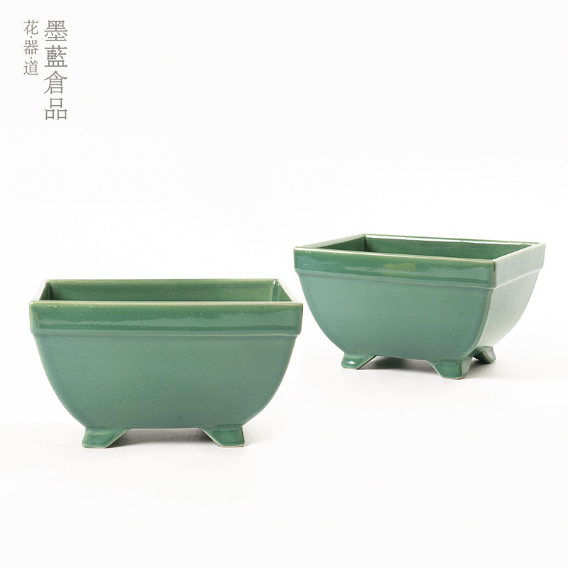 日本进口池坊官方指定练习花器生花立花日式花道插花器皿陶瓷花盆