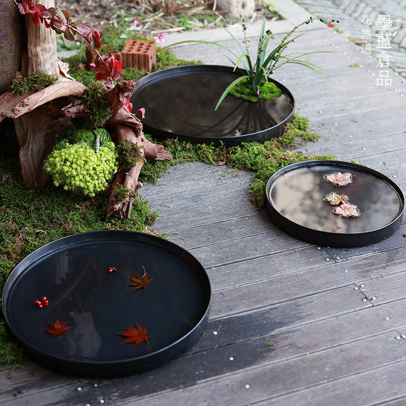 特大陶瓷写景大盘插花手作圆形花盘比赛作品造景花器盆景景观器皿,鲜花速递/花卉仿真/绿植园艺,花盆,淘宝优惠券,粉丝福利购,淘宝优惠卷