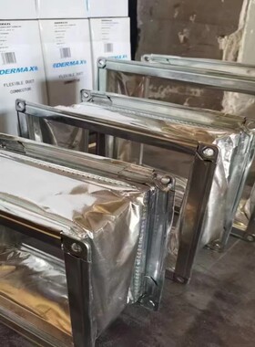 共板法兰 中央空调铝箔布软连接风机盘管出风口 方形保温通风管道