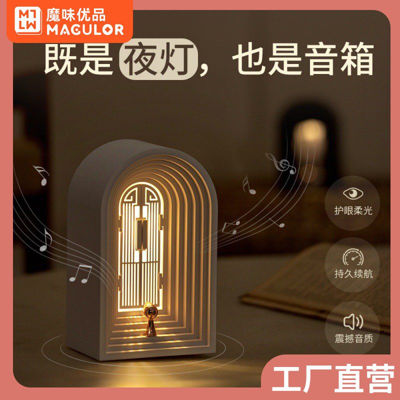 北欧小夜灯桌面台灯LED床头伴睡装饰氛围灯卧室客厅蓝牙音箱夜灯