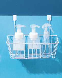 门后置物架收纳挂篮卫生间浴室厨房阳台橱柜门挂架挂式 整理筐2165