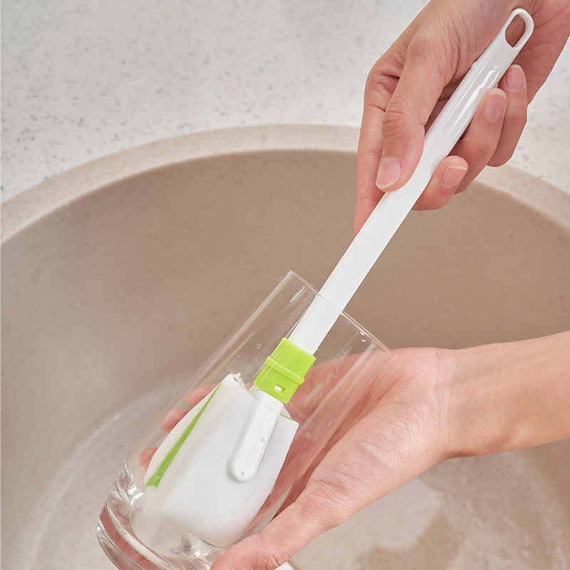 日式纳米海绵刷长柄保温杯清洁刷