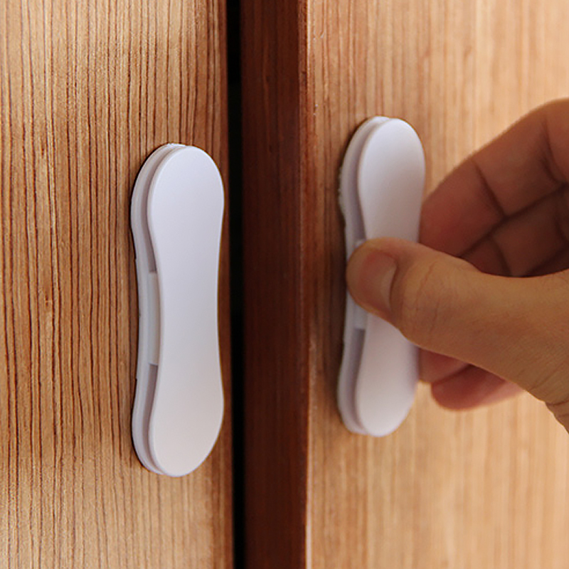 日式家具柜门把手粘贴式便利拉手