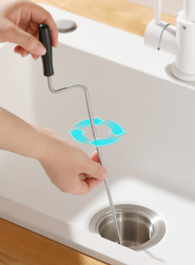 日式水盆疏通神器手动管道疏通器