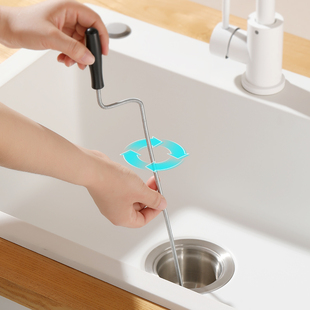 日式水盆疏通神器手动管道疏通器弹簧链条通渠器下水道疏通软管29