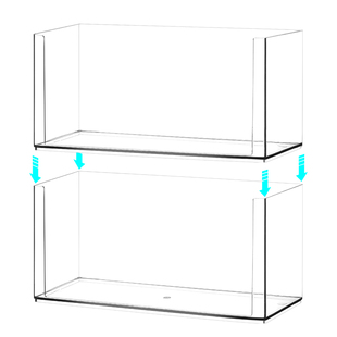 日式极简隔层架镜柜置物架窄款化妆品分层架台面可叠亚克力整理架
