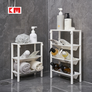 日式浴室置物架可装拆式迷你层架洗发水瓶收纳角架杂物整理架2337