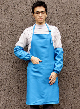 围腰男 奶茶店专卖店拉面馆酒店餐厅厨师工作服男士围裙+袖套套装
