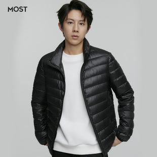 MOST/姆氏德男装轻薄羽绒服冬季黑色立领短款鸭绒上衣C34120012