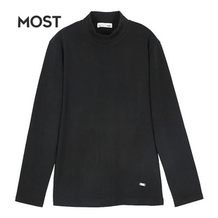 MOST男装德绒长袖纯色长袖T恤保暖男士韩版百搭T恤