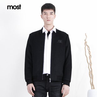 MOST漠士毛呢外套男短款羊毛夹克棒球领新品青年男装外衣