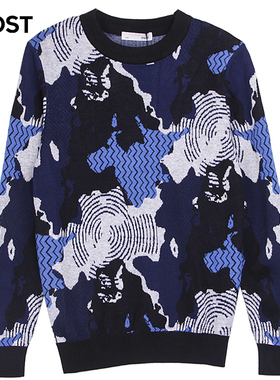 MOST男装蓝色线衫花色C93122003