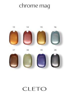 现货 日本CLETO甲油胶 chrome mag展会新品新色猫眼胶  光疗胶