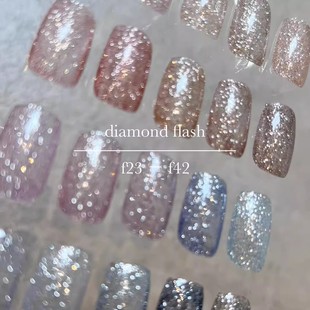 f23 现货日本enoi光疗胶 冬日璀璨钻石色套装 爆闪碎钻胶 f42 秋季