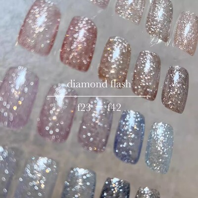 日本enoi光疗胶秋季爆闪碎钻胶