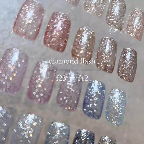 日本enoi光疗胶秋季爆闪碎钻胶