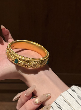 足金999点钻5D福禄满盈手镯