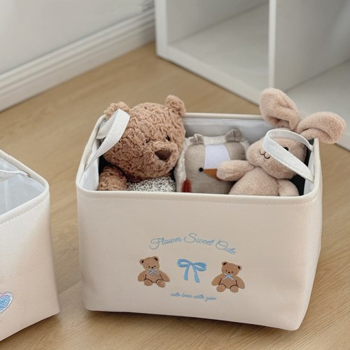 卡通布艺加厚收纳筐玩具衣物宝宝