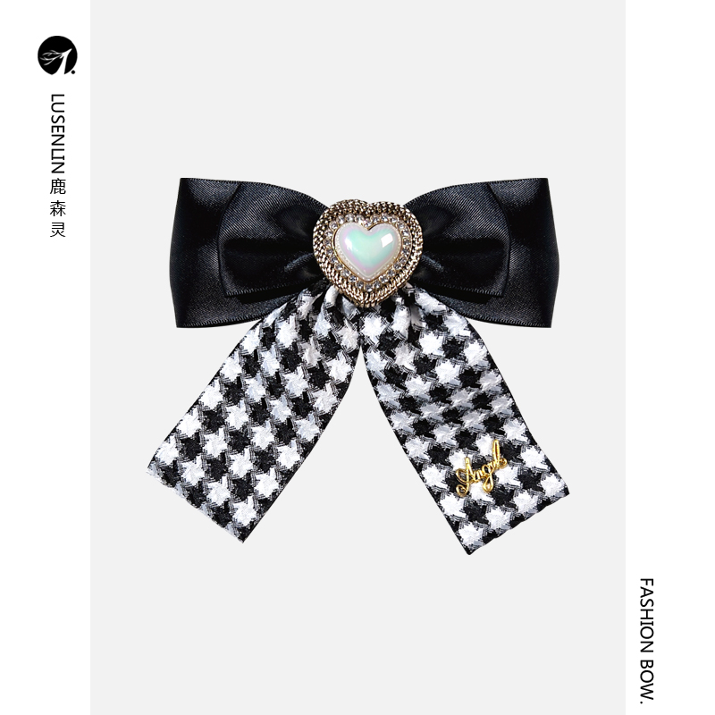 鹿森灵蝴蝶结别针式领结女装饰扣