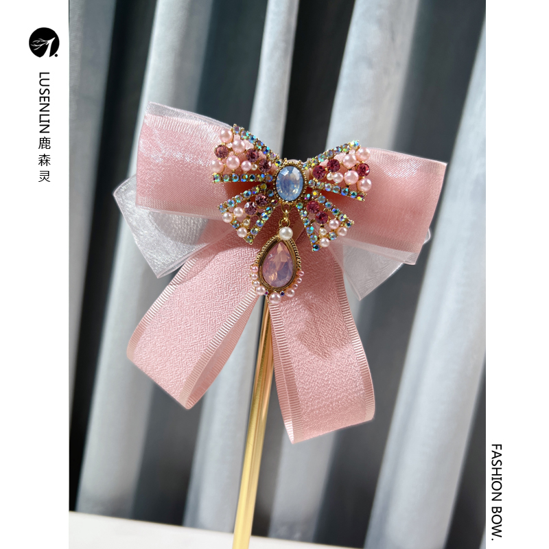 鹿森灵蝴蝶结领结女别针衬衫装饰