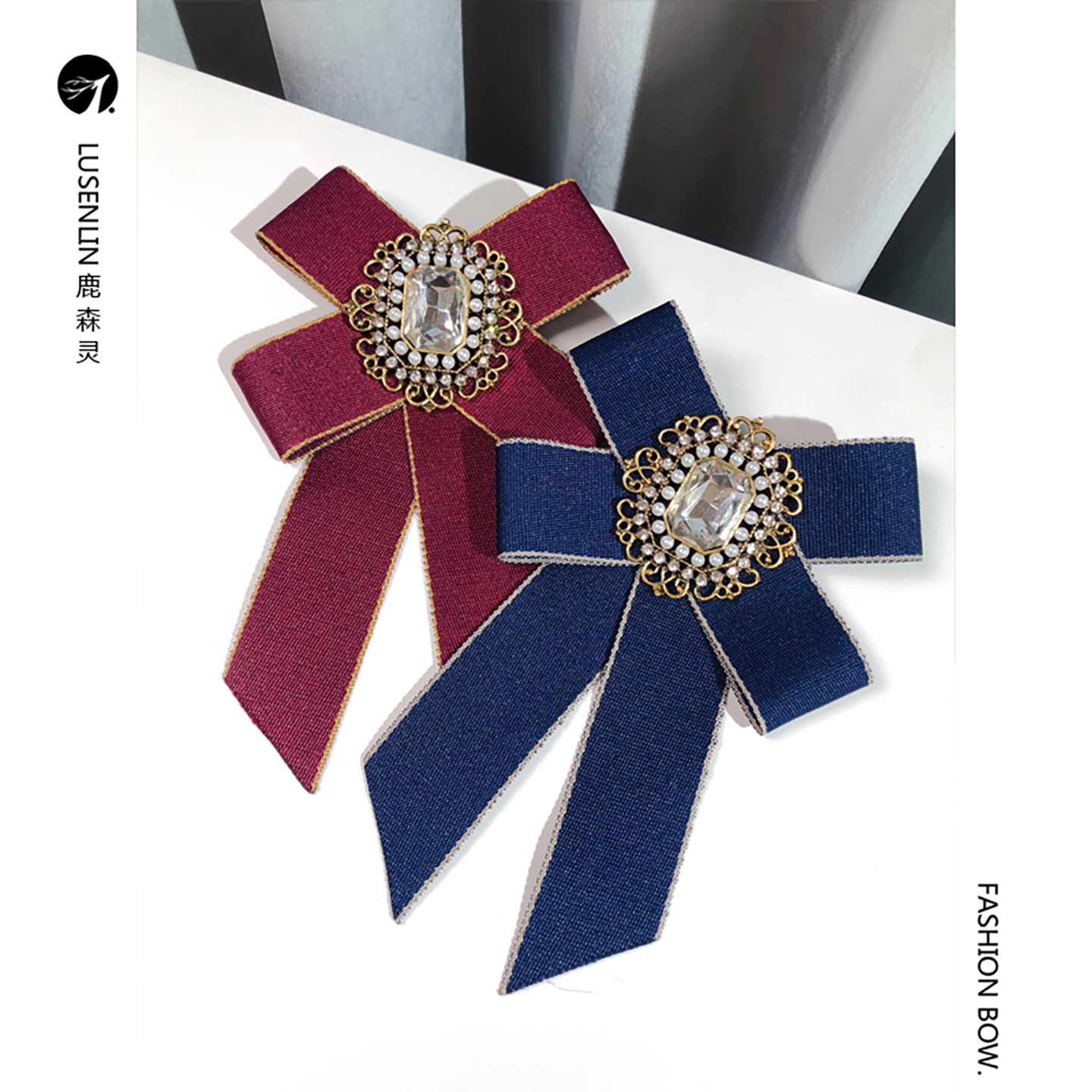 鹿森灵泰式校服领结银行制服领花