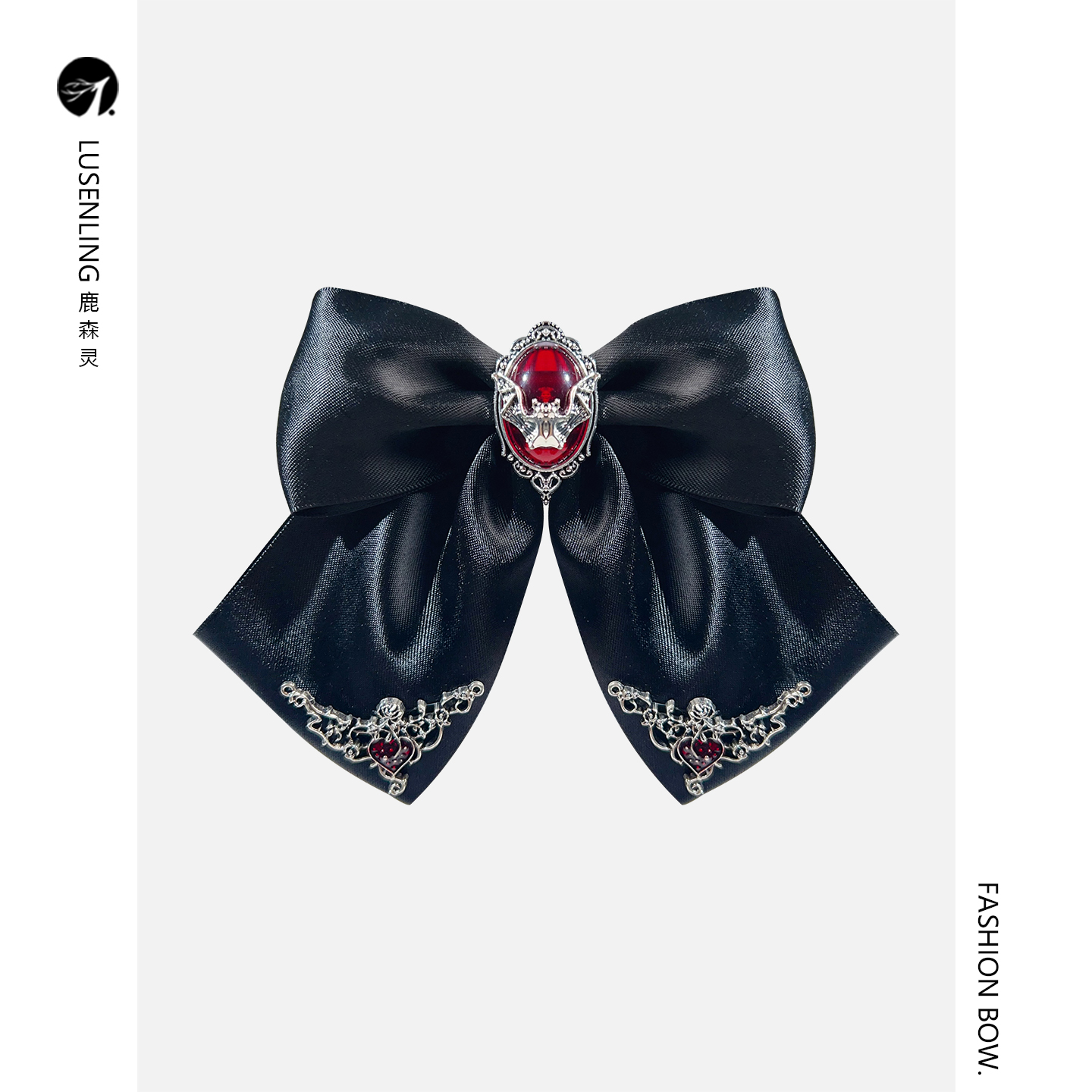 哥特风吸血鬼lolita蝴蝶结胸针