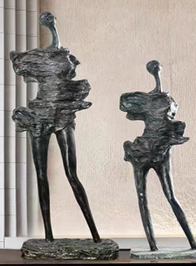 商场美陈售楼处样板间酒店大堂软装饰品现代简约人物雕塑落地摆件