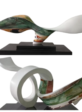 酒店售楼处玄关桌面雕塑摆件玻璃钢树脂工艺品招财软装艺术装饰品