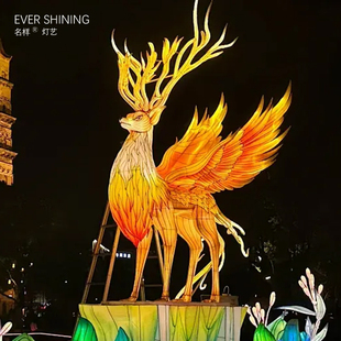 名样新年2025年鹿灯灯展灯会蛇年节日造型花灯厂家定制