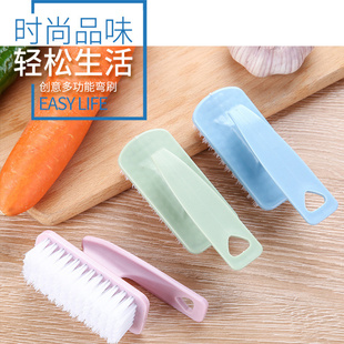 厂家直销塑料家用弯柄刷子多功能小龙虾刷小方刷家电清洗