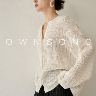 细腻丝滑真丝衬衣罩衫 OWNSONG微皱肌理 真丝桑蚕丝简约文艺衬衫