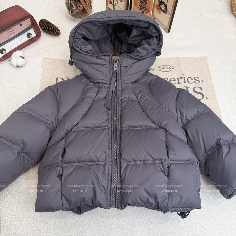 T9-【白鸭绒】冬季2026新品儿童帅气羽绒服加厚轻盈保暖连帽外套