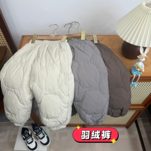 男女童90白鸭绒长裤 儿童羽绒裤 2026冬季 新款 杜邦三防裤