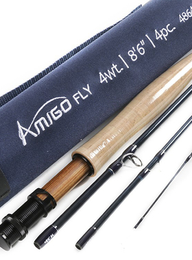 飞蝇钓杆 4号5号7号溪流竿 水库淡水船钓竿 Amigo 飞钓碳素鱼竿