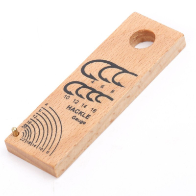 MAXCATCH 飞钓绑制工具 木质羽毛尺 Fly tying Hackle Gauge FTHG