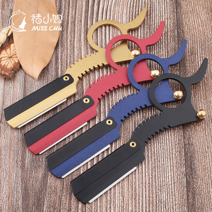 刮刀理发刮胡刀手动刮脸刀男美发手刮剃刀专用剃头刀老式 剃须刀片