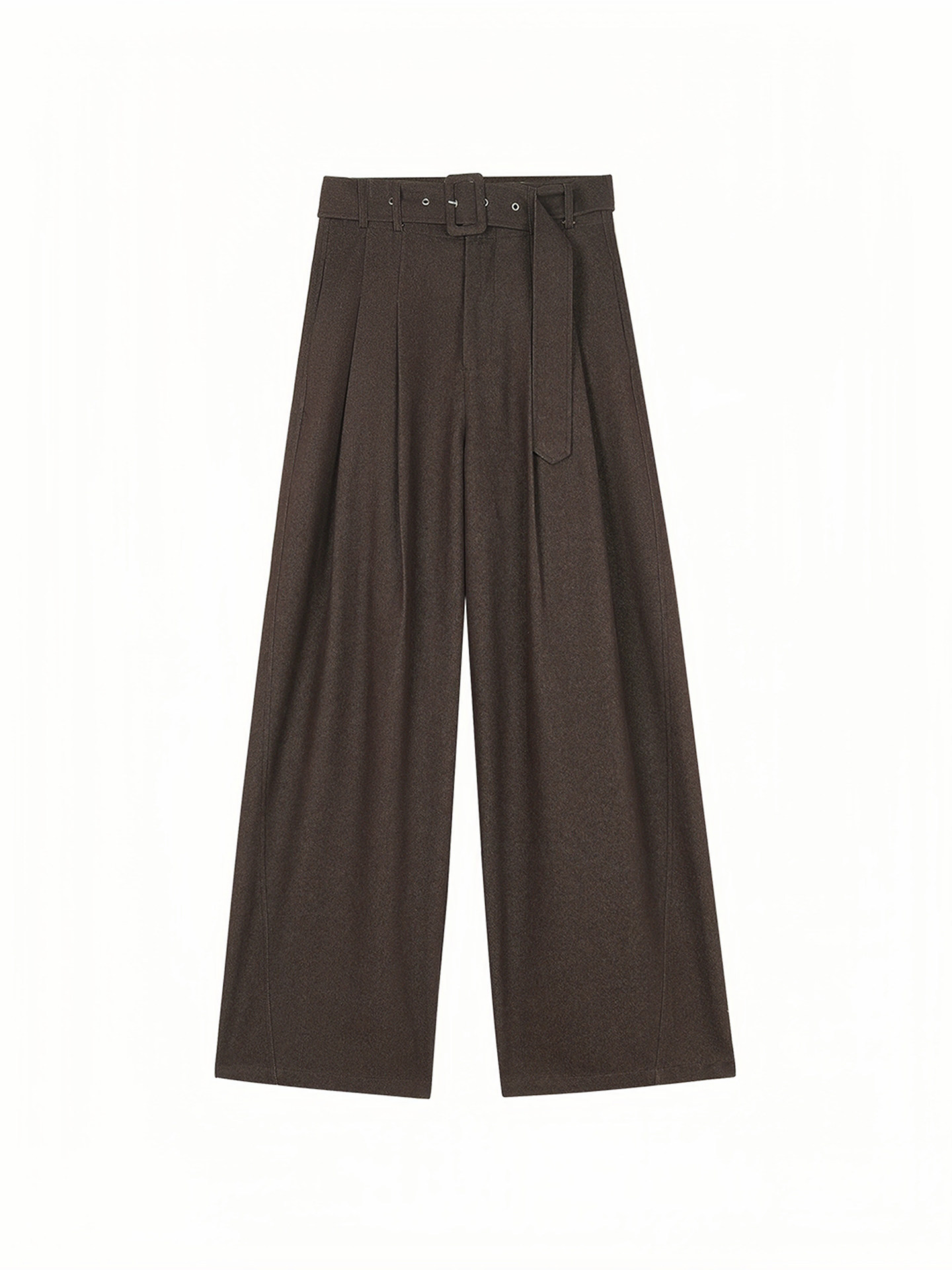 【Coffee Color Expert】Melard Coffee Color Wide-Leg Pants for Women, Early Autumn Pleated Straight-Leg Casual Pants, Elegant and Slimming Trousers