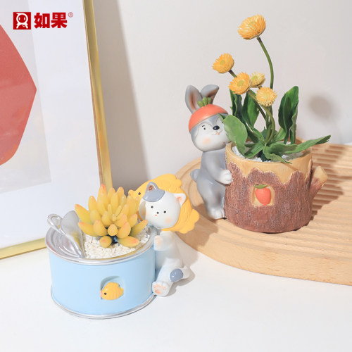 卡通小动物花盆创意多肉植物盆栽