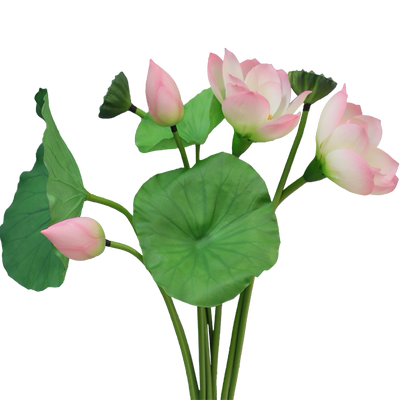 莲花摆件假花仿真花莲叶荷叶片