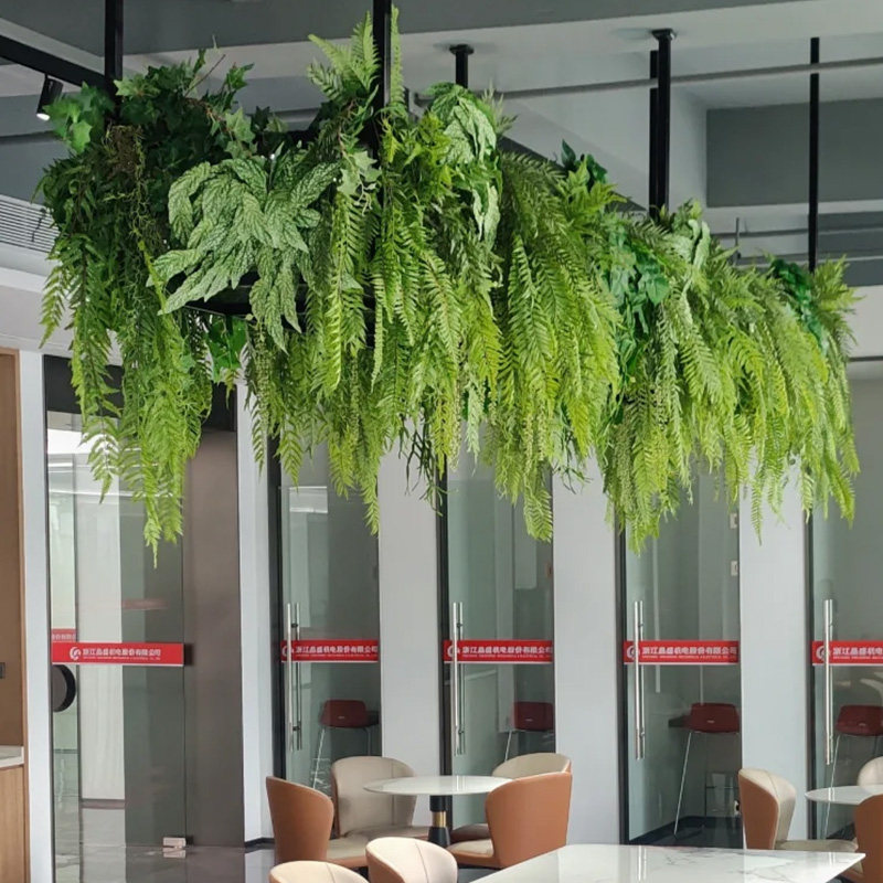 wo+仿真悬挂垂吊绿植天花板吊顶餐厅灯装饰森系办公室挂花假植物