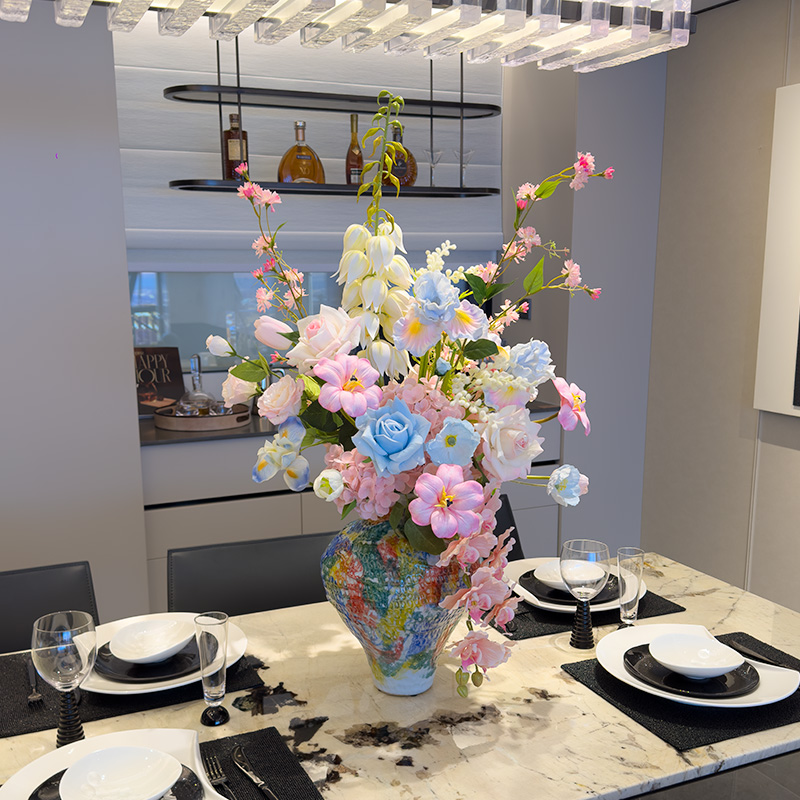 wo+原创手捧花束陶瓷花瓶插花