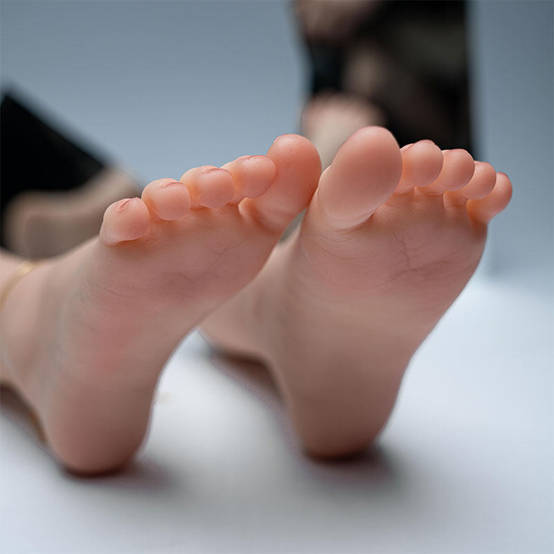 仿真足模真人儿童28码私人订制硅胶女假脚道具天工脚模型玉足美脚
